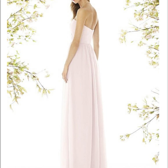 Blush Strapless Georgette Gown - Picture 2 of 5